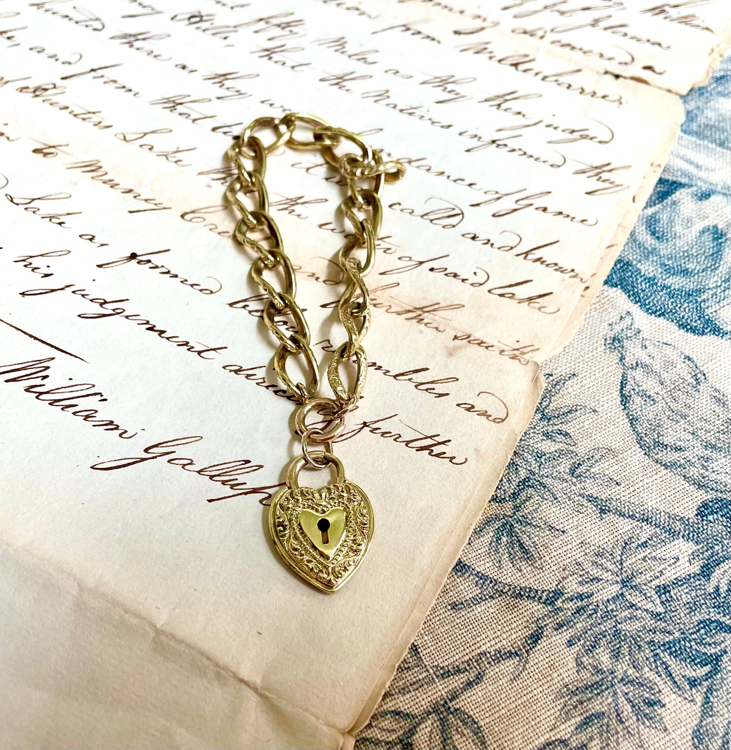 Late 19th/ Early 20th Century Heart Padlock Bracelet