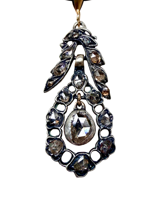Georgian Rose Cut Diamond Pendant