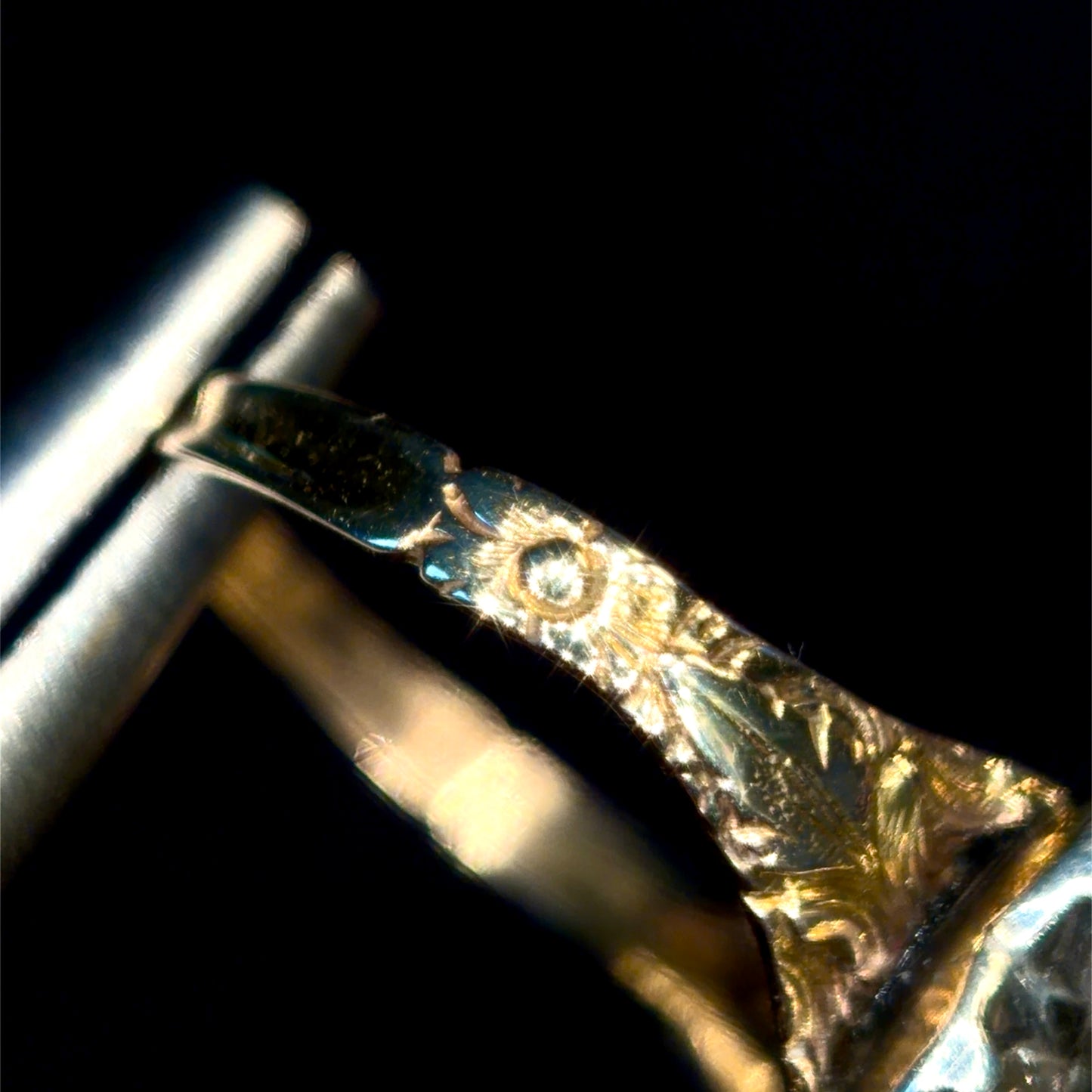 The Magnolia ~ Georgian Rose Cut Diamond Cluster Ring