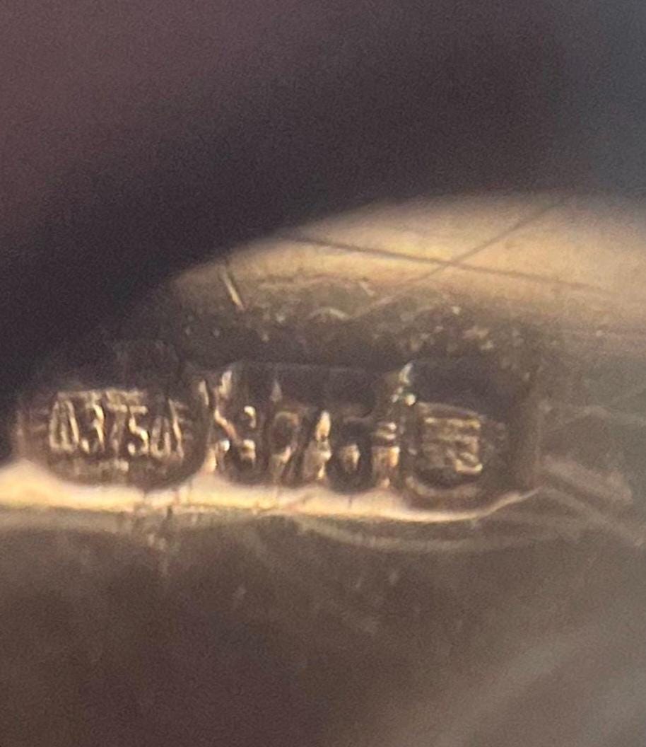 The Marjorie ~ Antique Early-Mid 20th Century 9 Carat Gold Inscribed/Engraved Romantic Buckle Ring