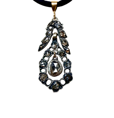 Georgian Rose Cut Diamond Pendant