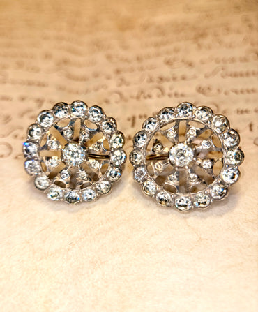 The Winnie Fosters ~ Circular Georgian Paste Stud Earrings