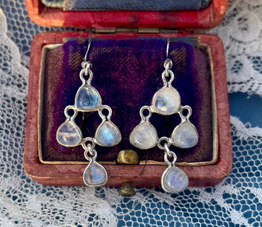 Silver Moonstone Earrings