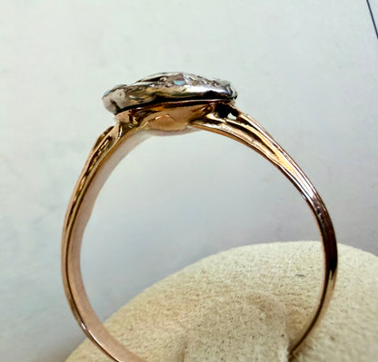 Foiled Rose Cut Diamond Cluster Ring