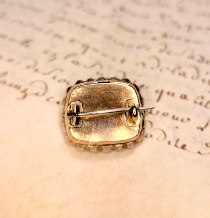 Georgian Purple Amethyst Paste Brooch