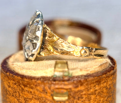 The Magnolia ~ Georgian Rose Cut Diamond Cluster Ring