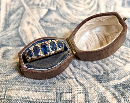 Sapphire Half Hoop Ring