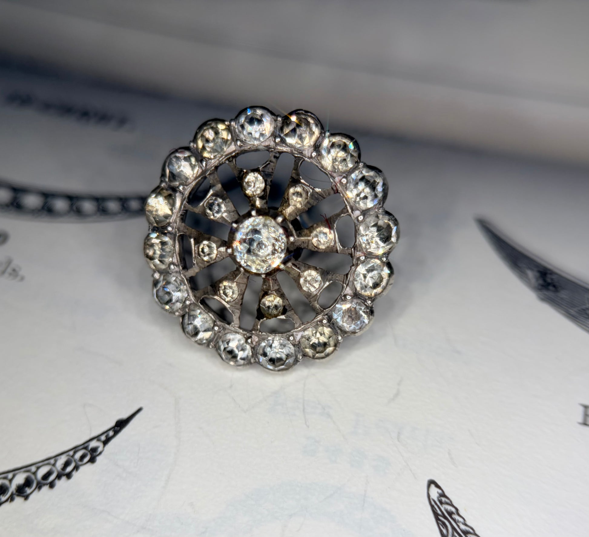 The Winnie Fosters ~ Circular Georgian Paste Stud Earrings