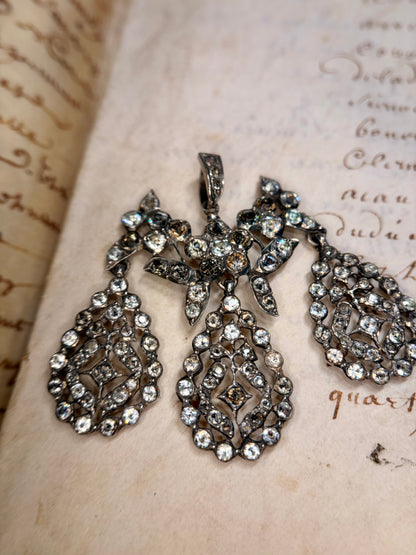 Georgian Girandole Paste Pendant