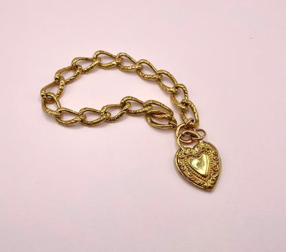 Late 19th/ Early 20th Century Heart Padlock Bracelet
