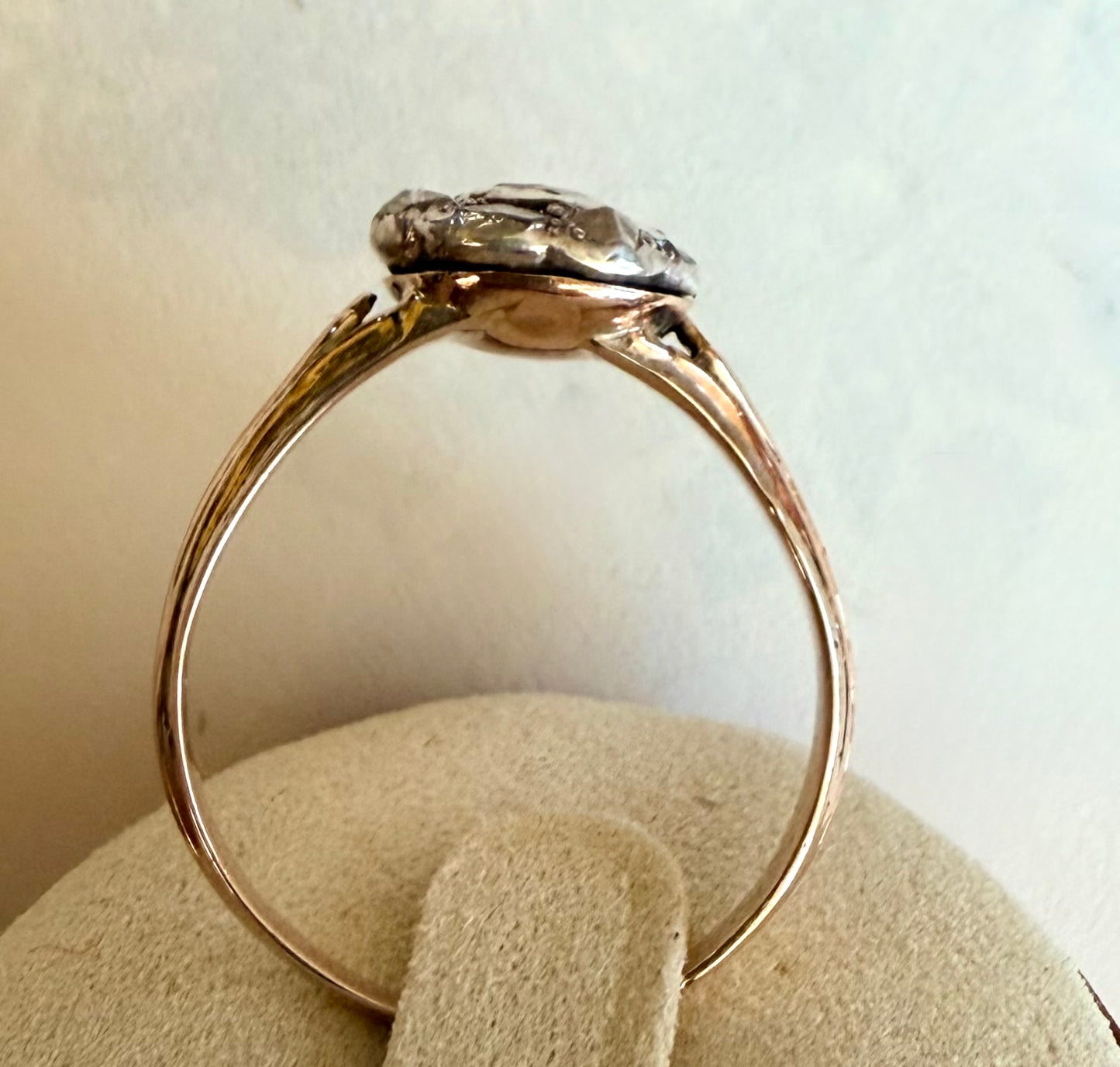 Foiled Rose Cut Diamond Cluster Ring