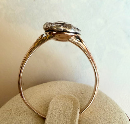 Foiled Rose Cut Diamond Cluster Ring