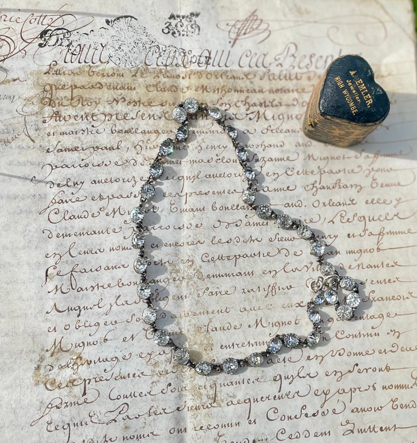 Victorian Diamond Paste Necklace