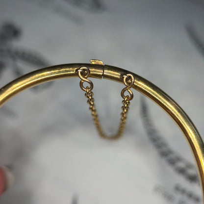 The Countess ~ Victorian Gold Cabochon Garnet & Diamond Star Bangle
