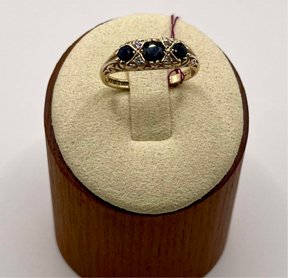 Victorian Sapphire & Diamond Gold Ring