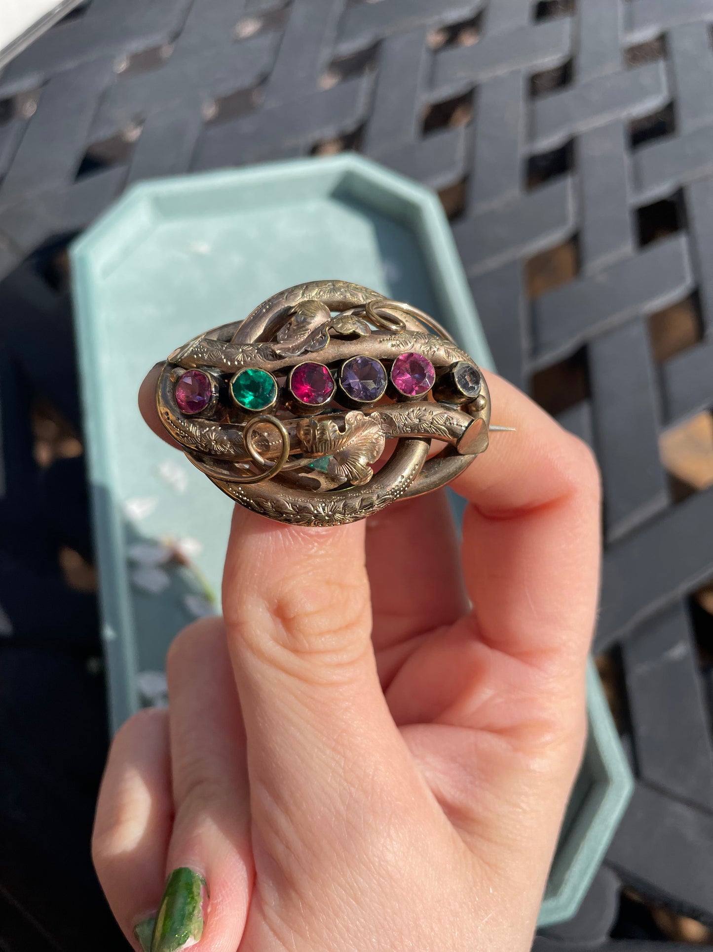 Acrostic 'Regard' Paste Brooch