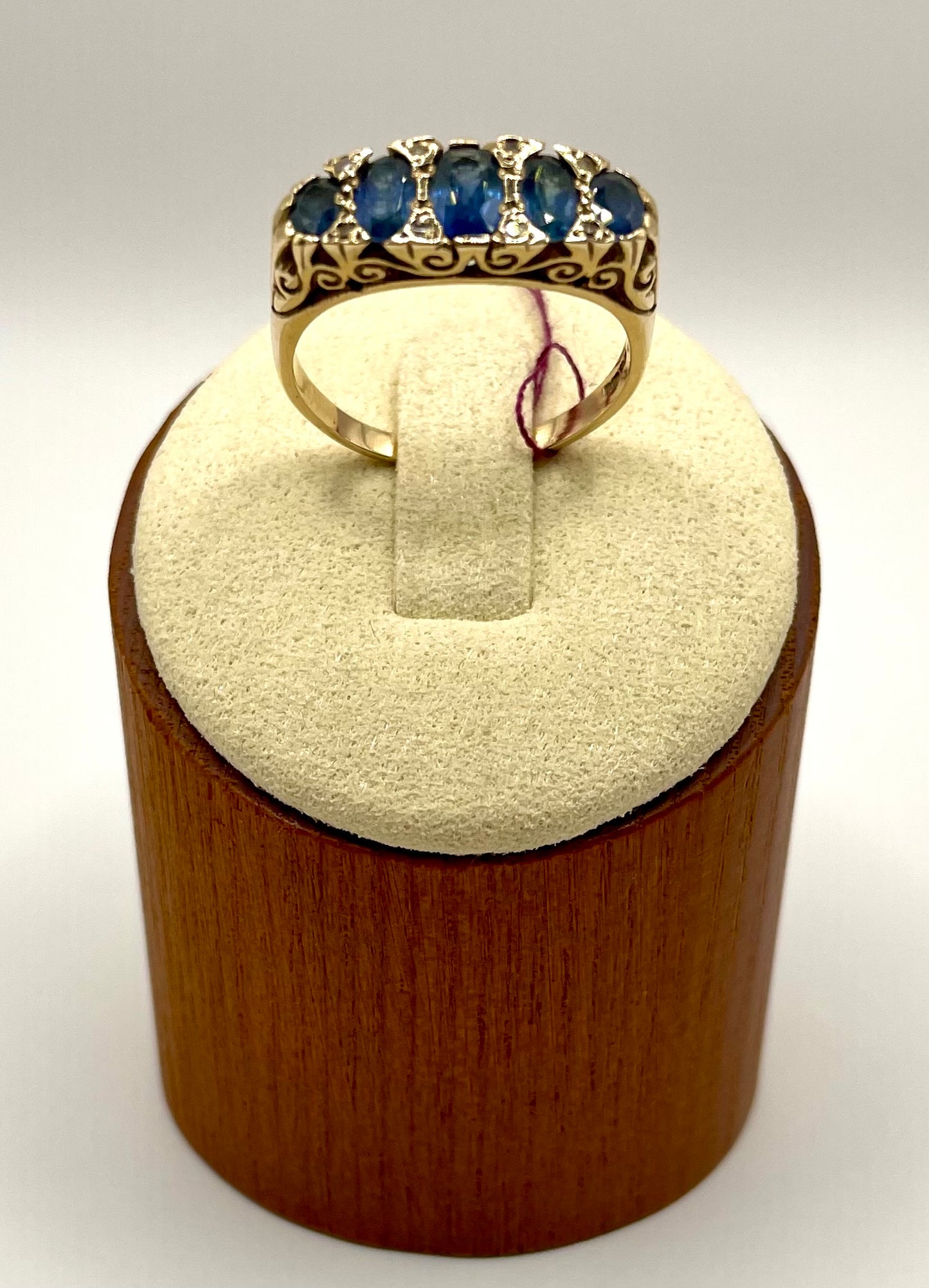 Sapphire Half Hoop Ring