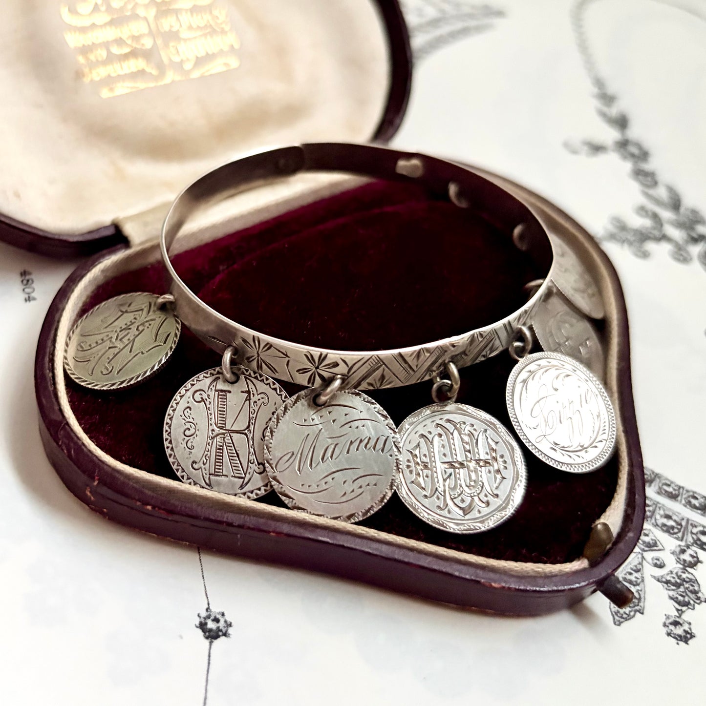 Victorian Love Token Bangle