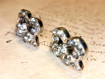 The Pretzel Bows ~ Georgian Paste Bow Earrings
