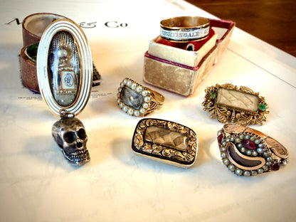 Regency Bicolor Mourning Brooch