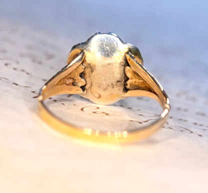 The Magnolia ~ Georgian Rose Cut Diamond Cluster Ring