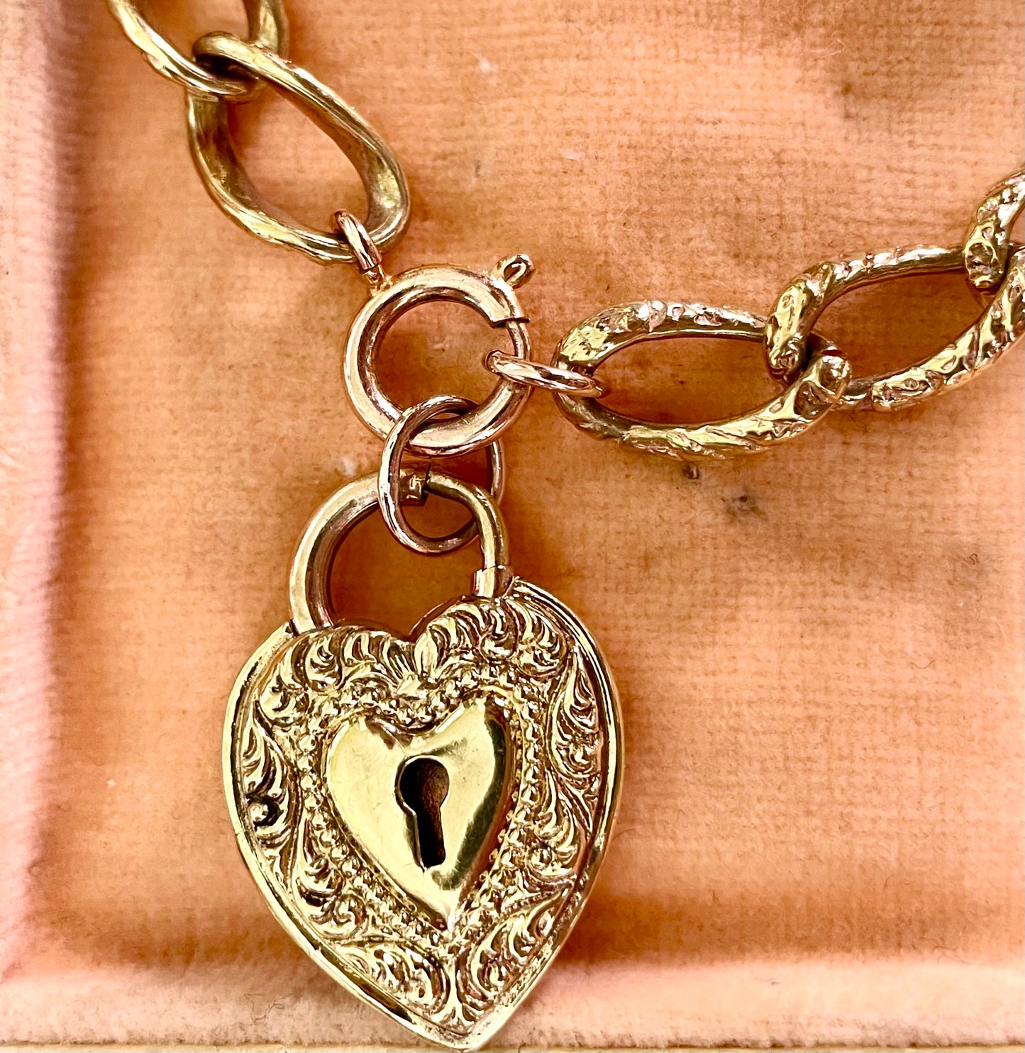 Late 19th/ Early 20th Century Heart Padlock Bracelet