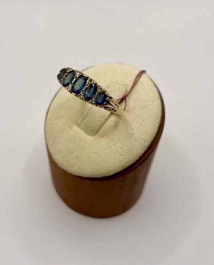 Sapphire Half Hoop Ring