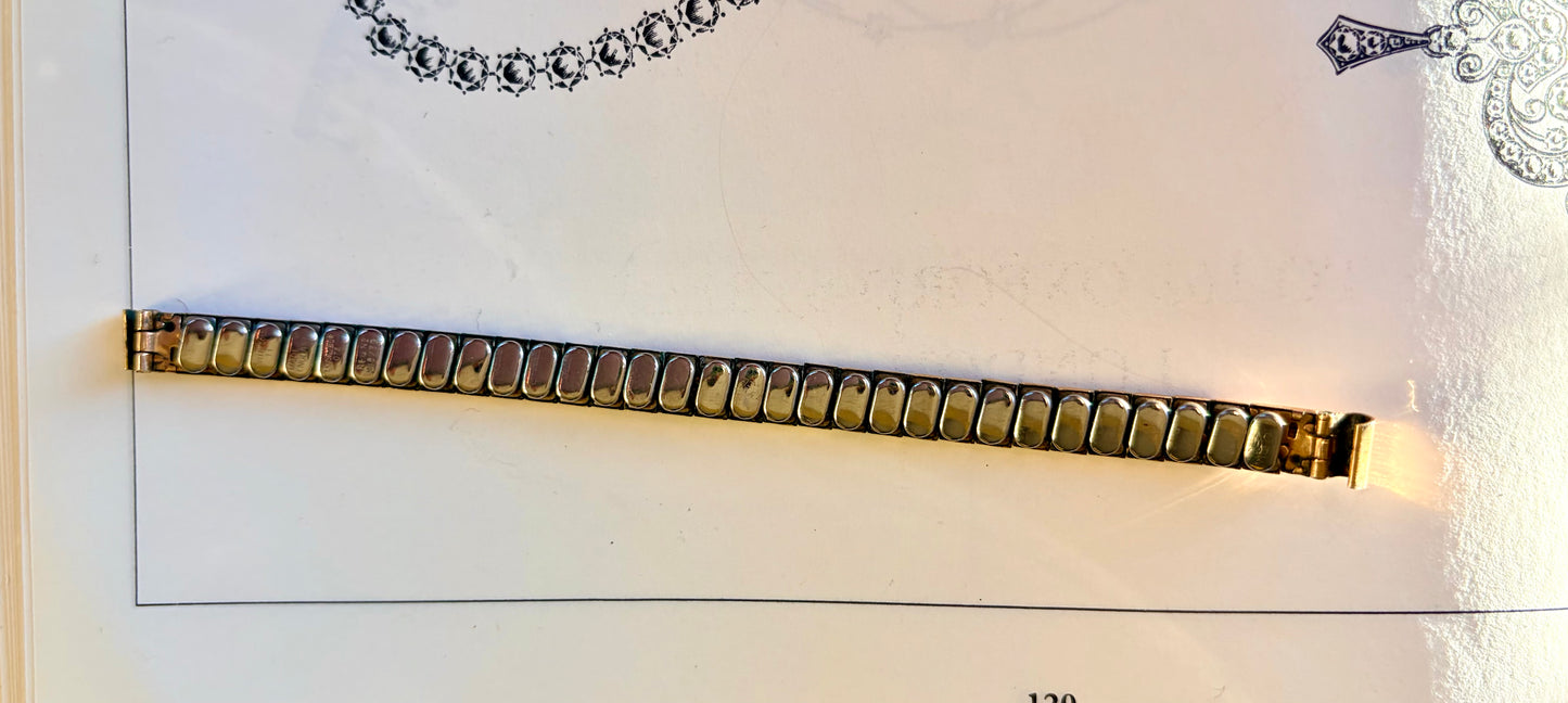 Vintage Gold Plated Woven Pattern Watch Strap