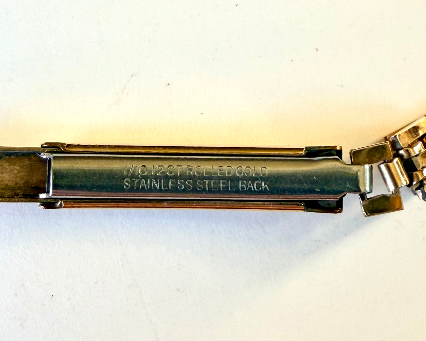 Vintage Gold Plated Gate Link Watch Strap