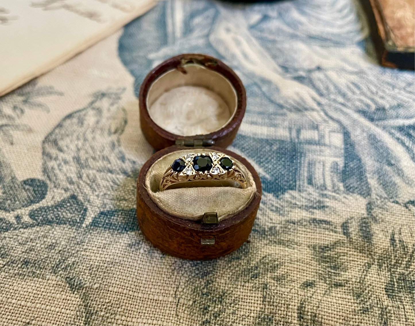 Victorian Sapphire & Diamond Gold Ring