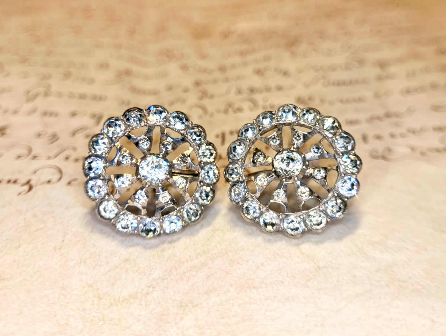 The Winnie Fosters ~ Circular Georgian Paste Stud Earrings