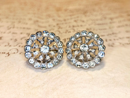 The Winnie Fosters ~ Circular Georgian Paste Stud Earrings