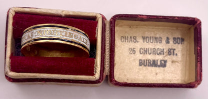 The Nightingale ~ Georgian Enamel Mourning Ring