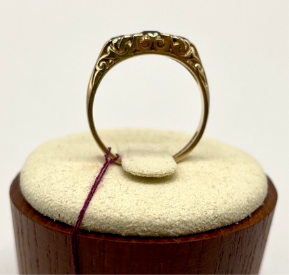 Victorian Sapphire & Diamond Gold Ring
