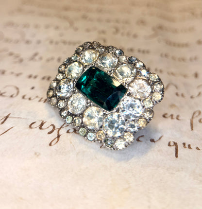 Victorian Emerald Paste Brooch