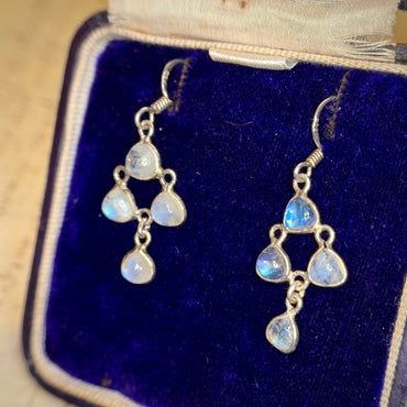 Silver Moonstone Earrings
