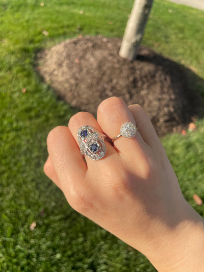 Edwardian Old Cut Diamond Cluster Ring