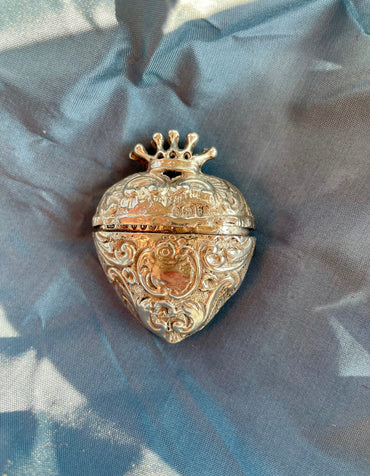 Silver Crowned Heart Vinaigrette Charm