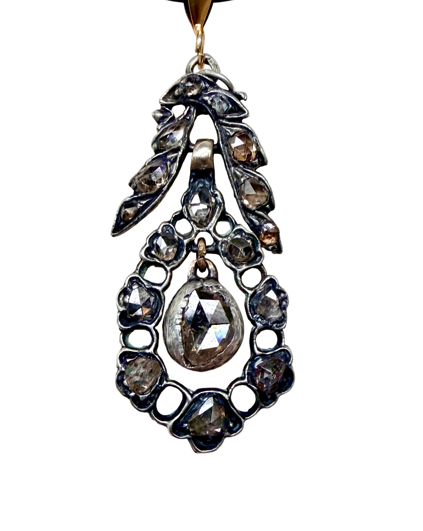 Georgian Rose Cut Diamond Pendant