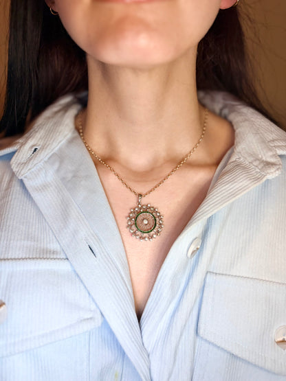 The Ferris Wheel ~ Edwardian Openwork Paste Pendant