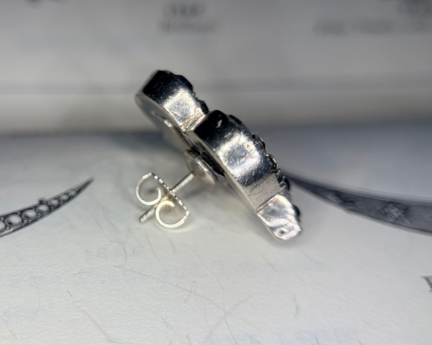 The Pretzel Bows ~ Georgian Paste Bow Earrings