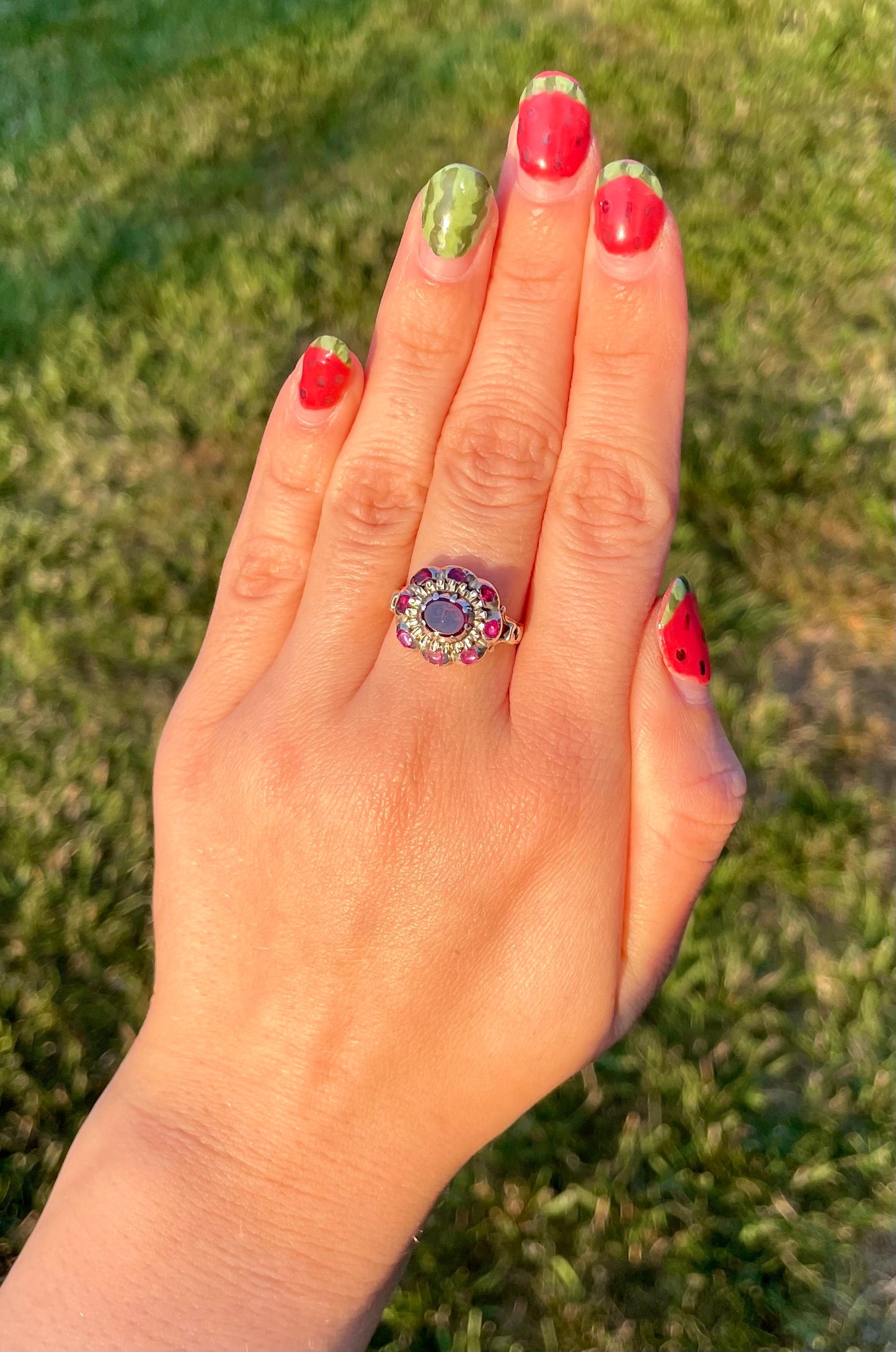 Georgian Garnet Cluster