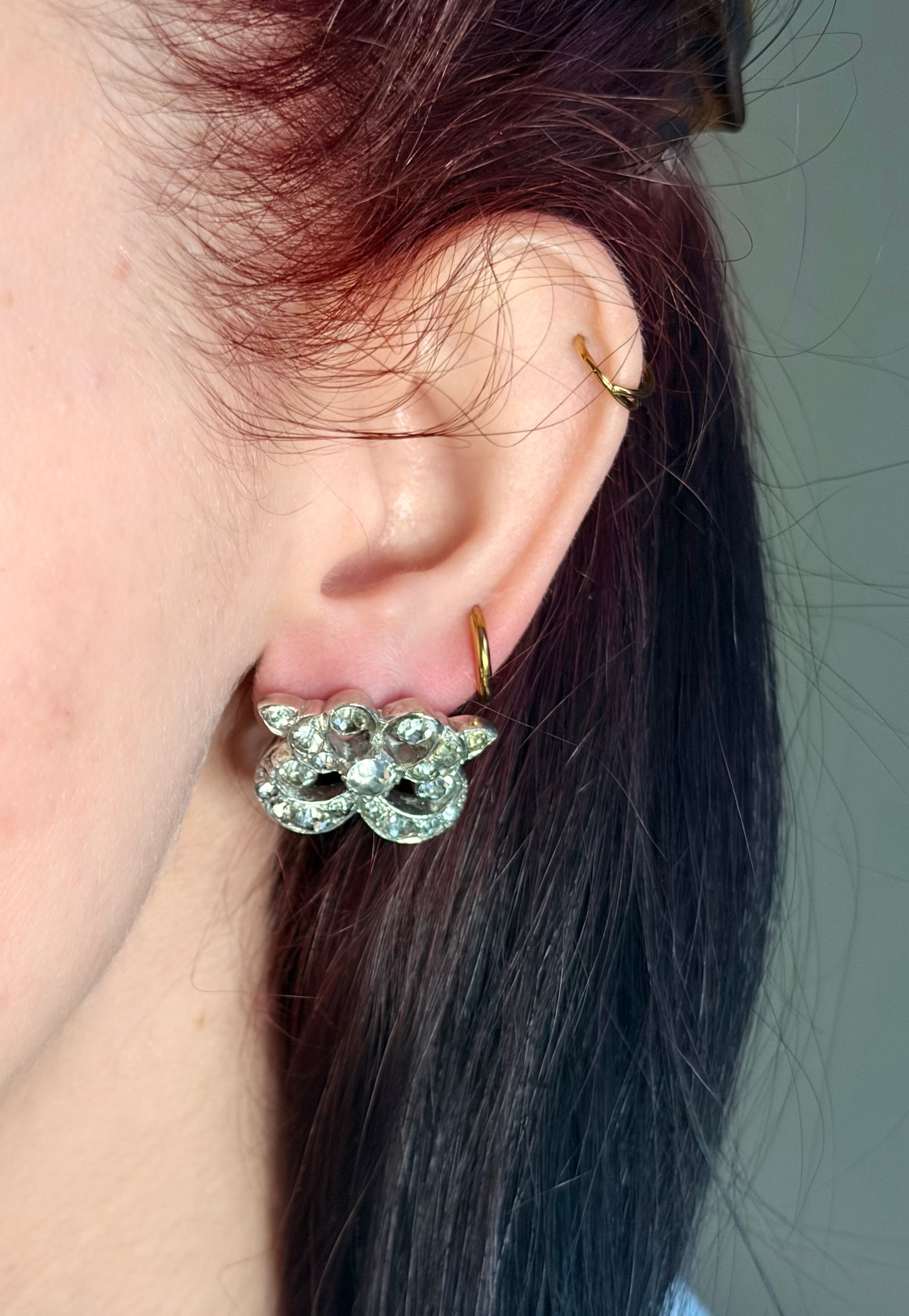 The Pretzel Bows ~ Georgian Paste Bow Earrings