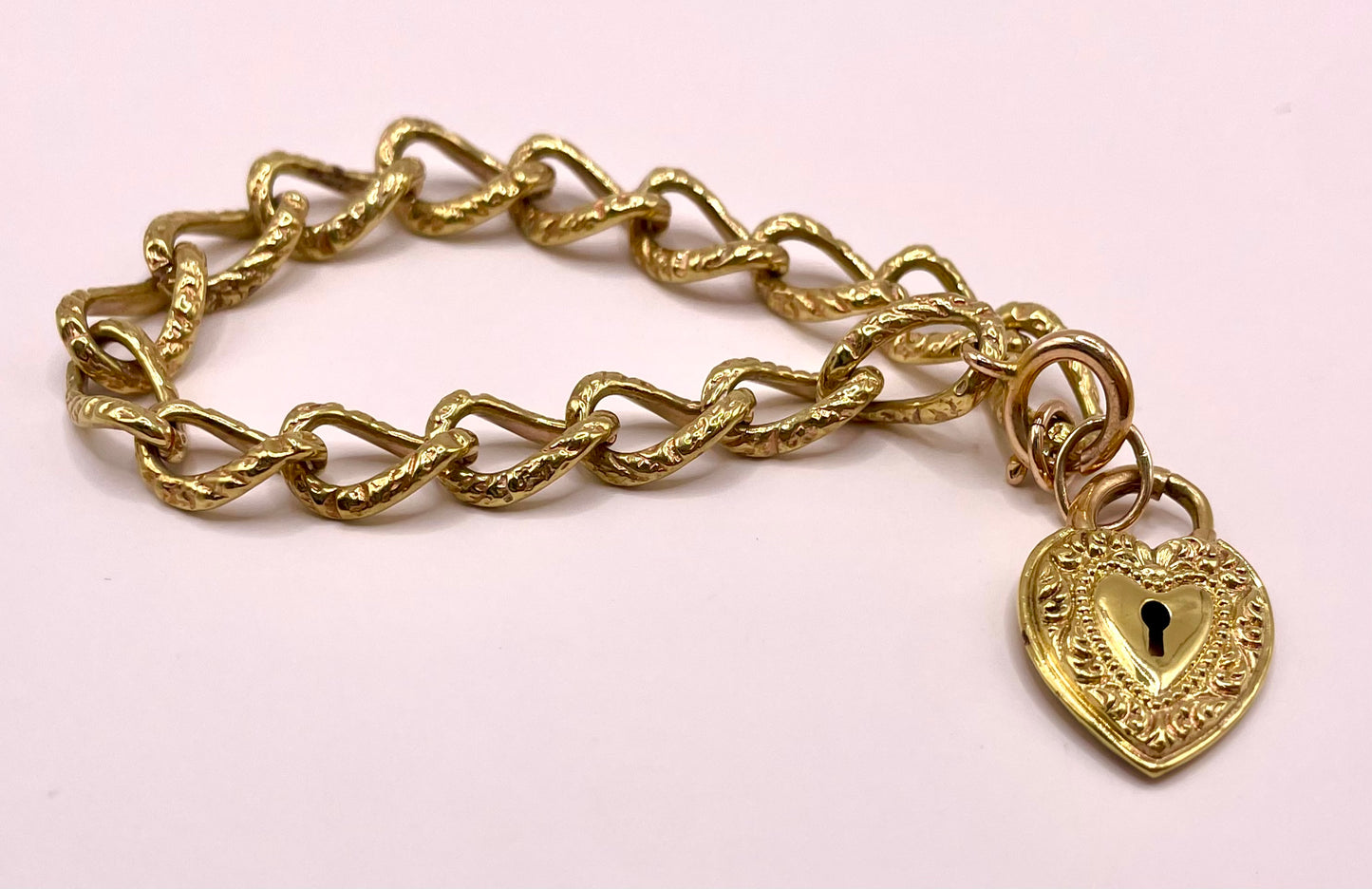 Late 19th/ Early 20th Century Heart Padlock Bracelet