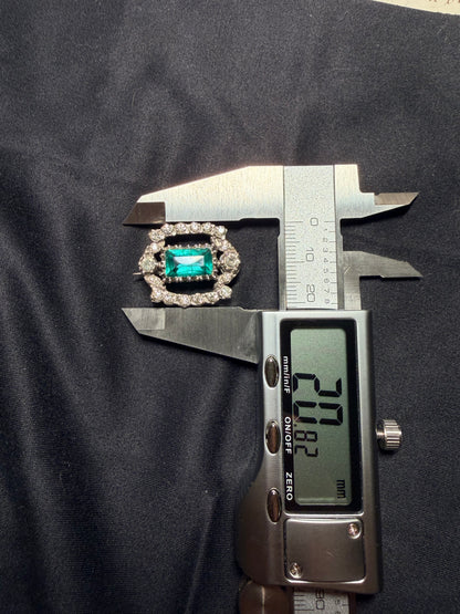 Petite Victorian Green Paste Brooch