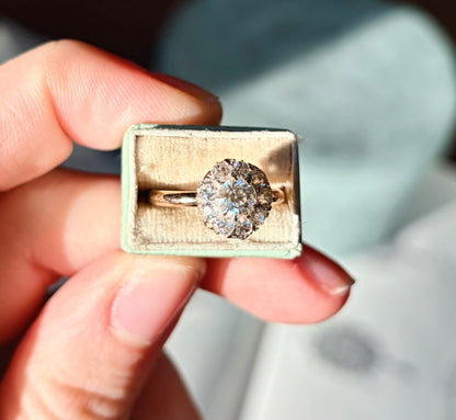 Edwardian Old Cut Diamond Cluster Ring