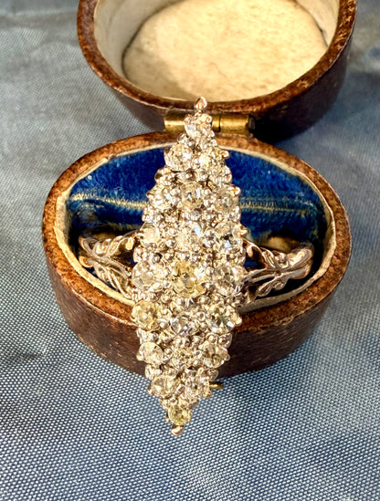 The Edna Pontellier ~ Victorian Diamond Navette Ring