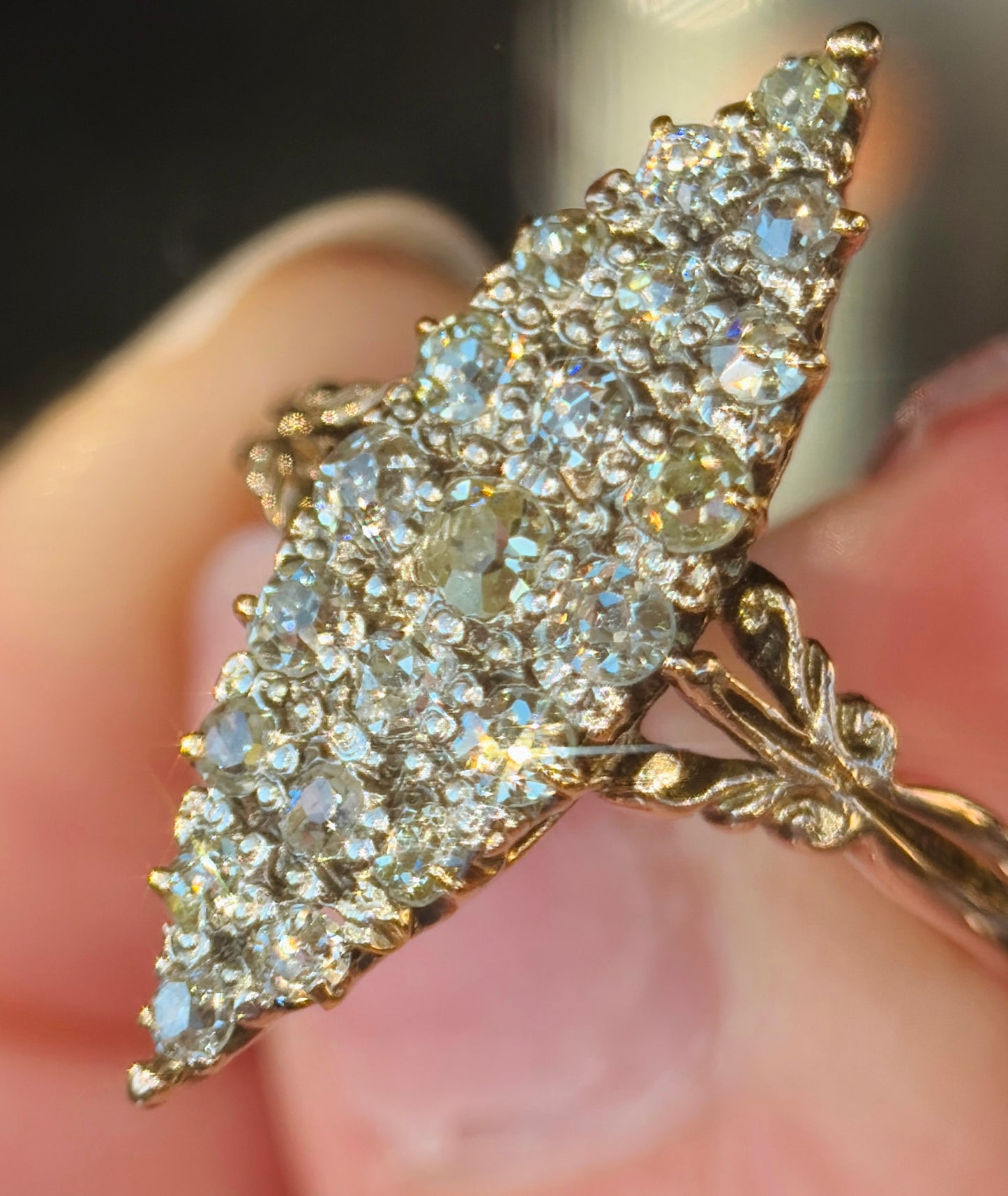 The Edna Pontellier ~ Victorian Diamond Navette Ring