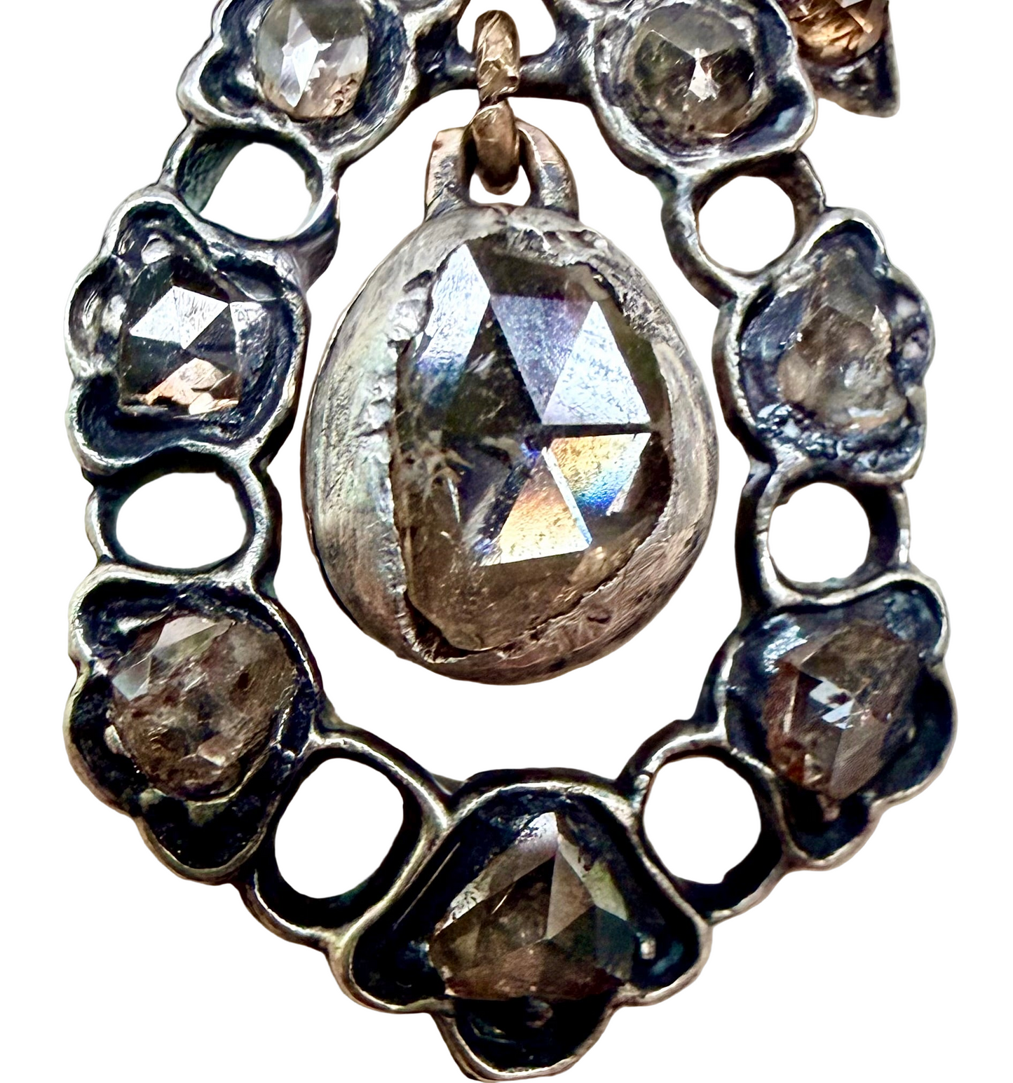 Georgian Rose Cut Diamond Pendant