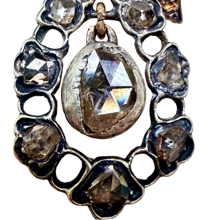 Georgian Rose Cut Diamond Pendant